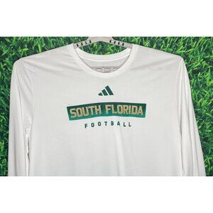 South Florida USF Football Player Issued Long Sleeve Adidas Polo Shirt Mens 3XL